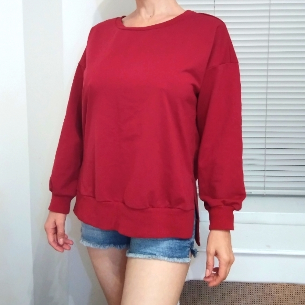 Red women's sweaters